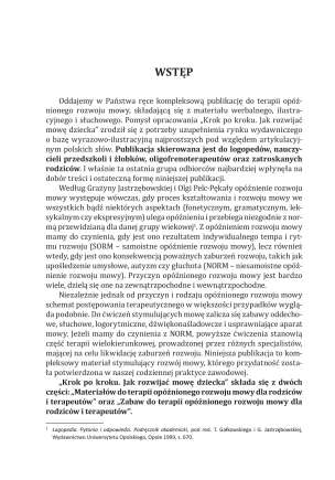 Krok po kroku. Jak rozwijać mowę dziecka. ZABAWY do terapii opóźnionego rozwoju mowy dla rodziców i terapeutów