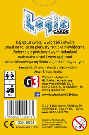 Logic Cards - zestaw żółty