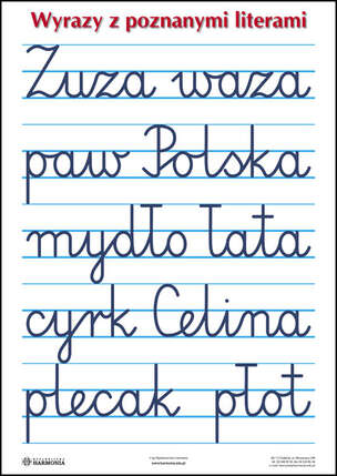 KALIGRAFIA 5 - plansza edukacyjna