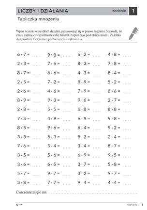 Ćwiczenia wyrównawcze. Matematyka kl. 4