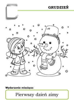 Kartka z kalendarza. Zestaw tematycznych kart pracy