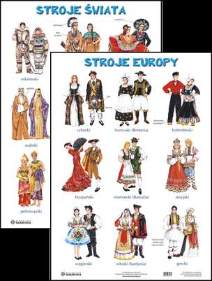 STROJE EUROPY / STROJE ŚWIATA - plansza edukacyjna