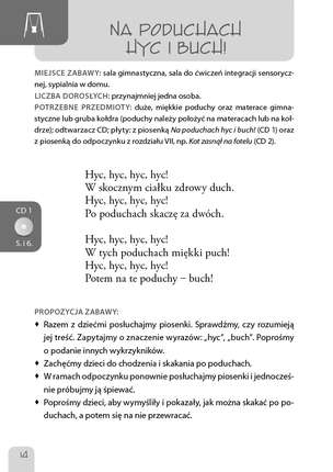 Sensorycznie wszystko gra! Piosenki z zabawami rozwijającymi integrację sensoryczną (z 2 płytami CD)