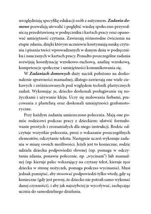Ja i mój świat 3. Lekcje dla uczniów z autyzmem i specjalnymi potrzebami edukacyjnymi. Etap zdania ZADANIA DOMOWE