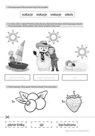 Ja i mój świat 3. Lekcje dla uczniów z autyzmem i specjalnymi potrzebami edukacyjnymi. Etap zdania ZADANIA DOMOWE