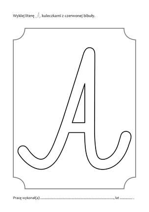 Litery do wyklejania i ozdabiania