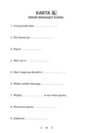 Ćwiczenia słownikowe - związki frazeologiczne, synonimy i antonimy