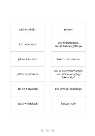 Ćwiczenia słownikowe - związki frazeologiczne, synonimy i antonimy
