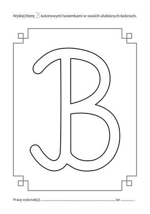 Litery do wyklejania i ozdabiania