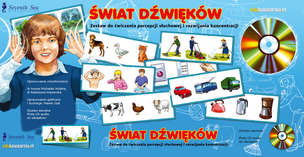 Świat dźwięków - Zestaw do ćwiczenia percepcji słuchowej i rozwijania koncentracji (z płytą CD)