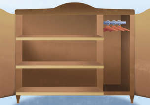 Słowa w akcji - Seria obrazków i plansz do wczesnego wspomagania rozwoju mowy. Ubrania, zabawki i przybory szkolne