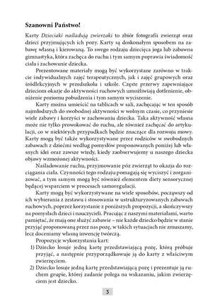 Dzieciaki naśladują zwierzaki. Zestaw kart do terapii integracji sensorycznej