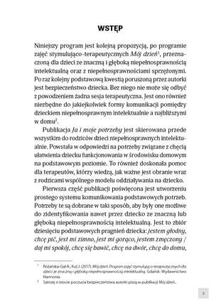 Ja i moje potrzeby. Program kinestetyczno-komunikacyjny dla dzieci ze znaczną lub głęboką niepełnosprawnością intelektualną