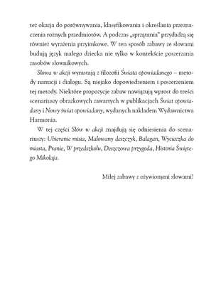 Słowa w akcji - Seria obrazków i plansz do wczesnego wspomagania rozwoju mowy. Ubrania, zabawki i przybory szkolne