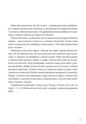 Pracuję z kartami przez cały rok. Podręcznik dla uczniów z niepełnosprawnością intelektualną
