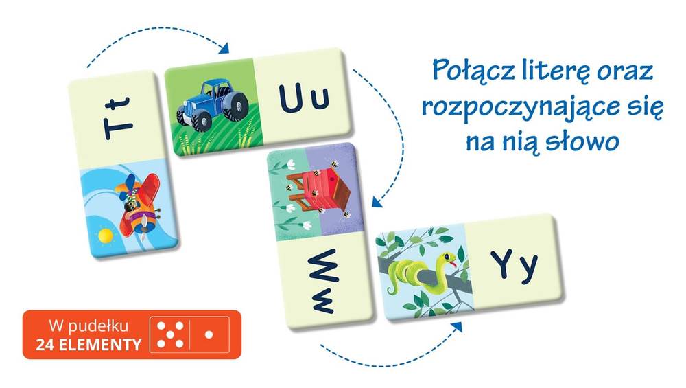 Gra Kapitan Nauka. Jaka to litera? Domino